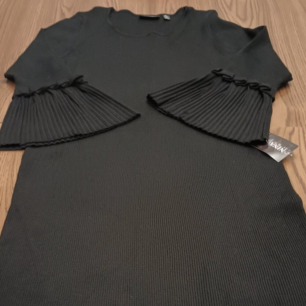 Nina Leonard Size XL Black Sweater Dress (NWT)